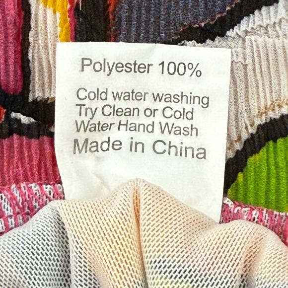 Rossi Roma Vtg Y2K 3pc Outfit Jacket Pants Set Sz Medium Artsy Lagenlook Crinkle - Picture 10 of 10